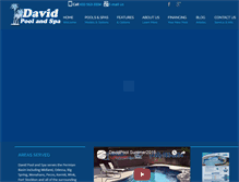 Tablet Screenshot of davidpoolandspa.com